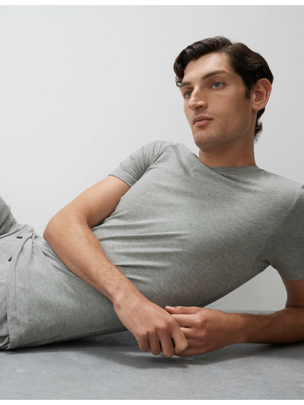 Marks & Spencer Top majica od mješavine pamuka Marks & Spencer Grey Supima®