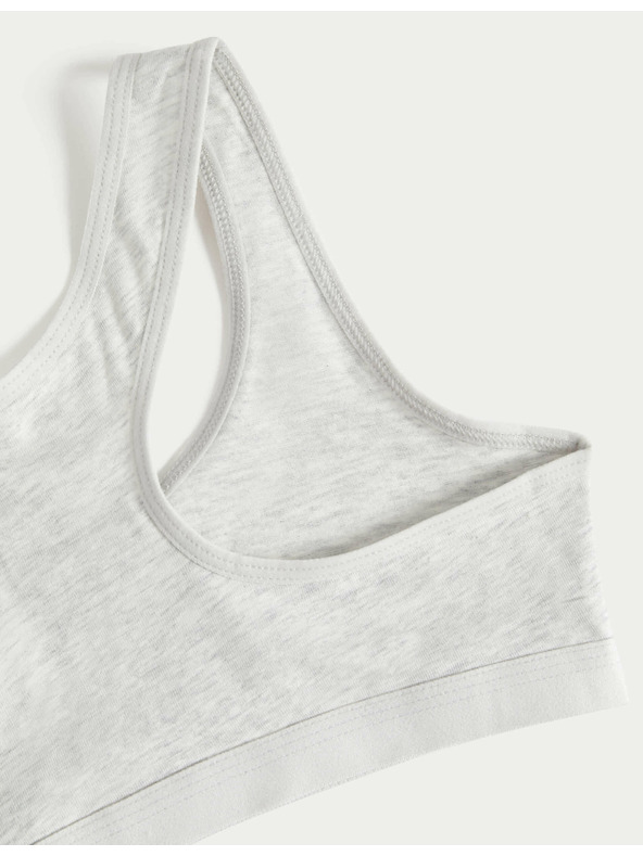 Marks & Spencer Marks & Spencer visoke pamučne skraćene majice 3 pakiranja (6-16 godina) sive