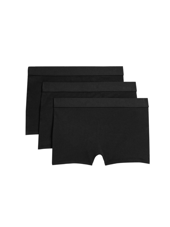 Marks & Spencer Visoke pamučne bokserice 3 pakiranja (6-16 godina) Marks & Spencer crne