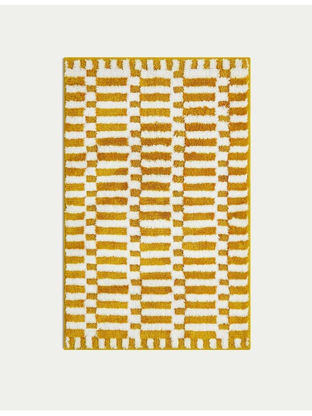 Marks & Spencer Brzo sušeći kupaonski tepih od pamučne mješavine s geometrijskim motivom Marks & Spencer žuta