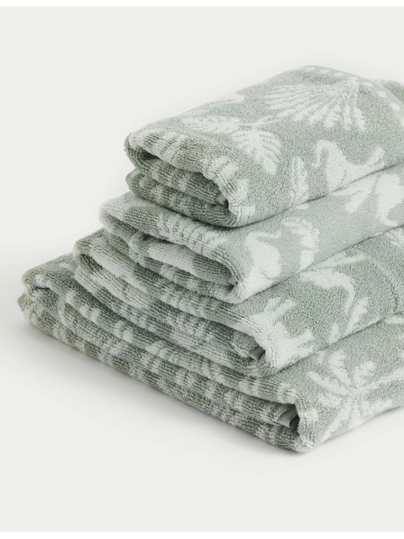 Marks & Spencer Ručnik od čiste pamučne tkanine s motivom slona i palmi Marks & Spencer zelena