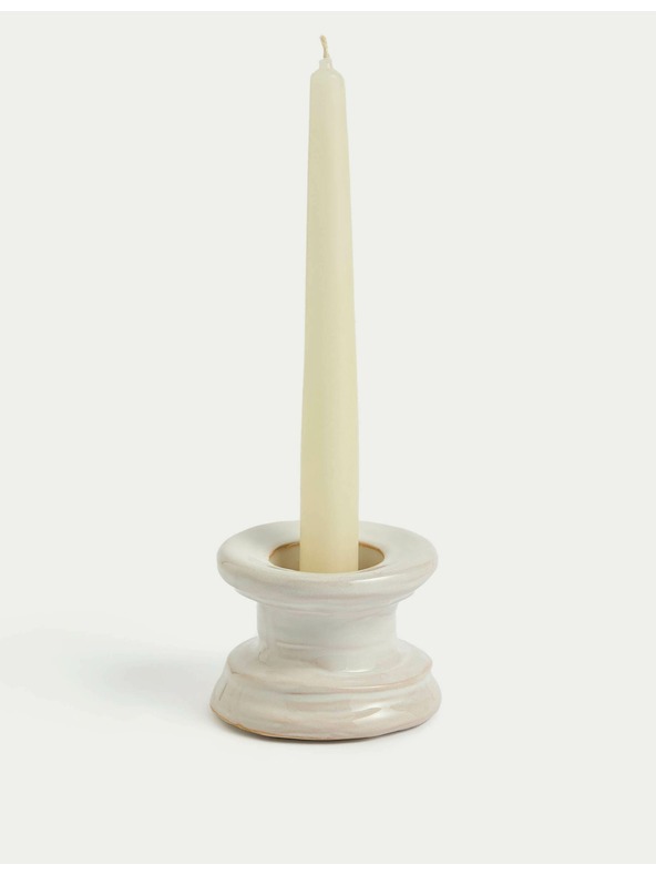 Marks & Spencer Keramički stalak za svijeću i čajnu svijeću Marks & Spencer bijela