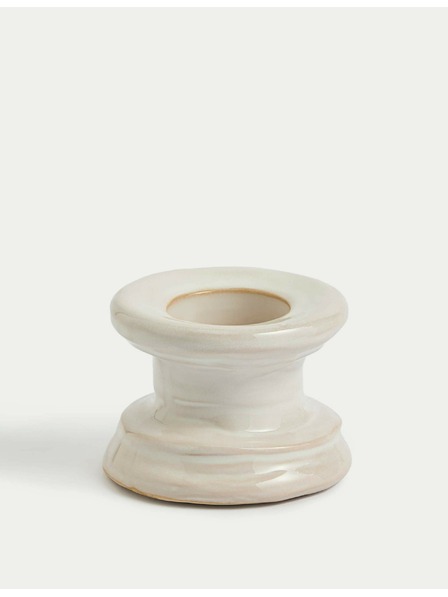 Marks & Spencer Keramički stalak za svijeću i čajnu svijeću Marks & Spencer bijela
