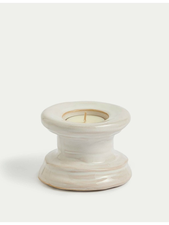 Marks & Spencer Keramički stalak za svijeću i čajnu svijeću Marks & Spencer bijela