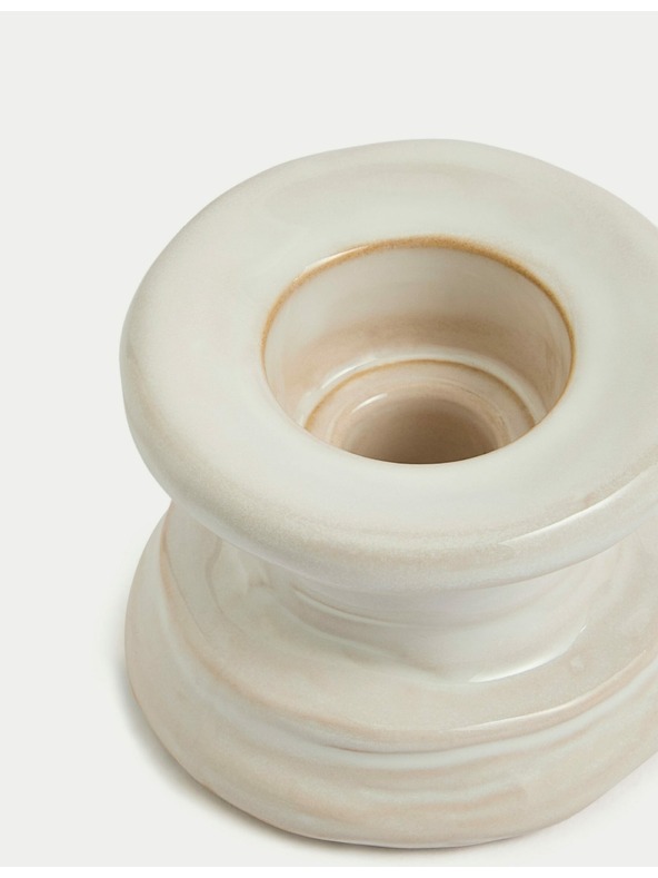 Marks & Spencer Keramički stalak za svijeću i čajnu svijeću Marks & Spencer bijela