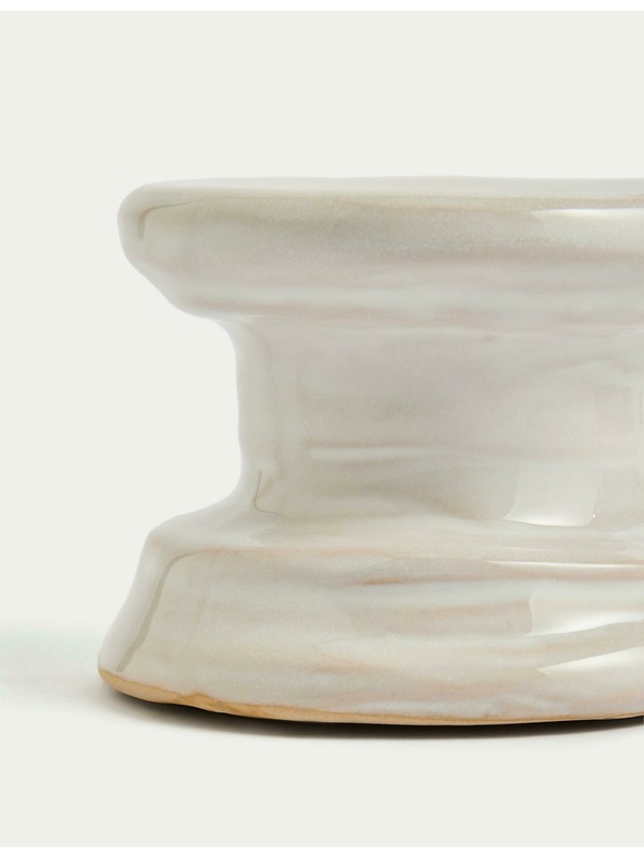 Marks & Spencer Keramički stalak za svijeću i čajnu svijeću Marks & Spencer bijela