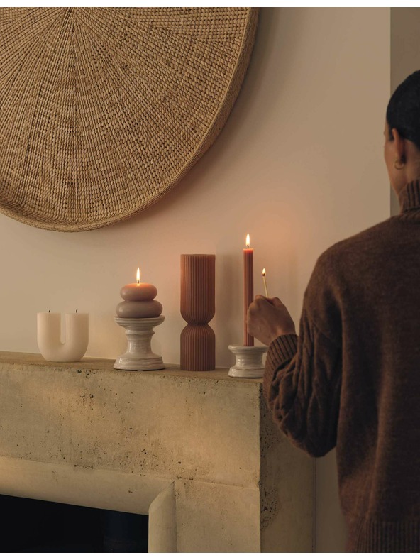 Marks & Spencer Keramički stalak za svijeću i čajnu svijeću Marks & Spencer bijela