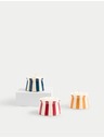 Marks & Spencer Set od 3 prugasta keramička nosača čajnih svijeća Marks & Spencer višebojan