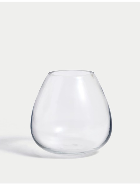 Marks & Spencer Mala staklena vaza u obliku suze Marks & Spencer bež