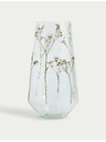 Marks & Spencer Staklena vaza s motivom cvijeća Marks & Spencer bež