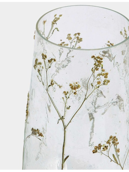 Marks & Spencer Staklena vaza s motivom cvijeća Marks & Spencer bež