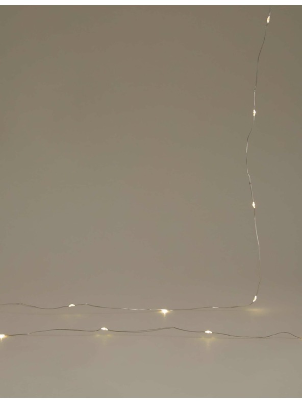 Marks & Spencer Toplo bijelo žičano LED svijetlo na baterije Marks & Spencer srebrna