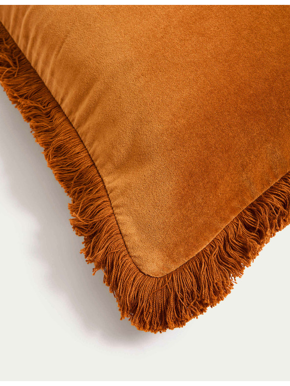 Marks & Spencer Baršunasti jastuk s resicama, od čistog pamuka Marks & Spencer žuta