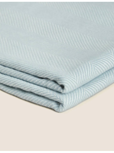 Marks & Spencer Prekrivač s uzorkom riblje kosti Marks & Spencer plava