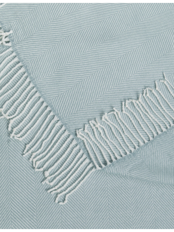 Marks & Spencer Prekrivač s uzorkom riblje kosti Marks & Spencer plava