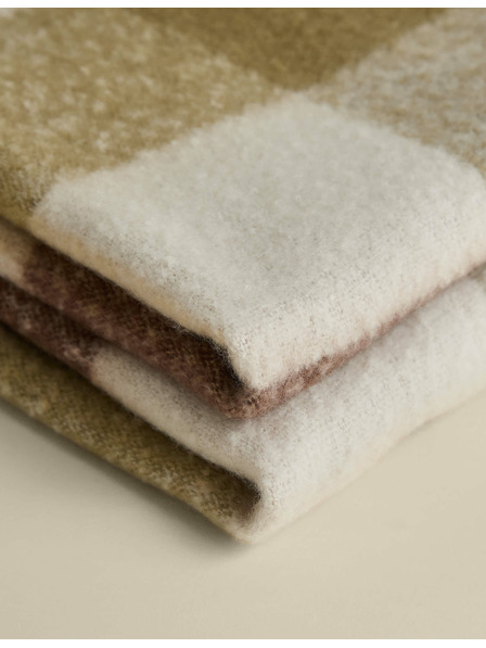 Marks & Spencer Karirani prekrivač od umjetnog mohera Marks & Spencer zelena