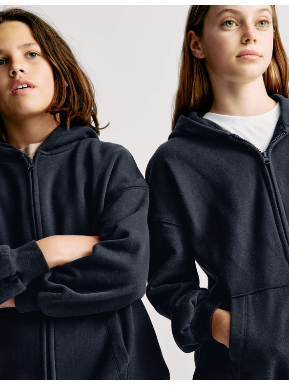 Marks & Spencer Jednobojna hoodie s visokim udjelom pamuka (6–16 godina) Marks & Spencer mornarsko plava