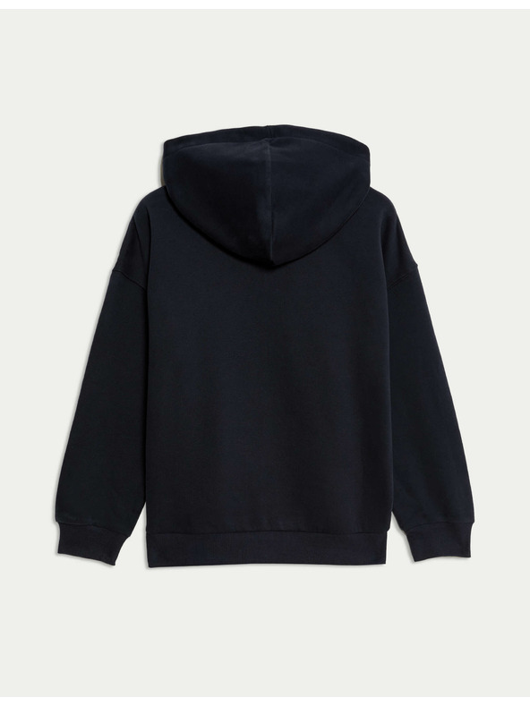 Marks & Spencer Jednobojna hoodie s visokim udjelom pamuka (6–16 godina) Marks & Spencer mornarsko plava