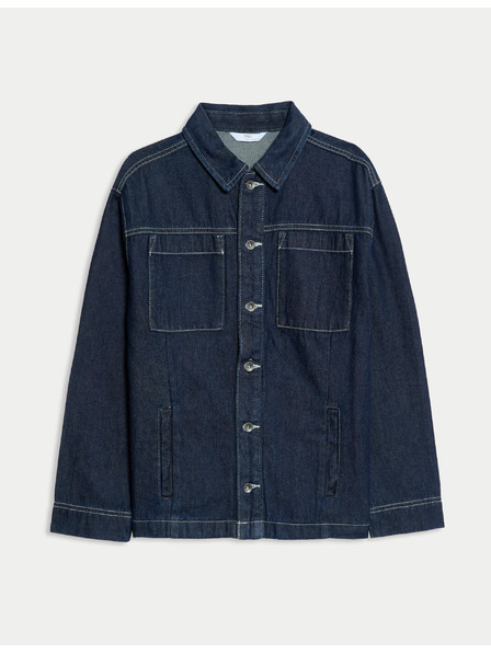 Marks & Spencer Traper košulja od čistog pamuka (6–16 godina) Marks & Spencer mornarsko plava