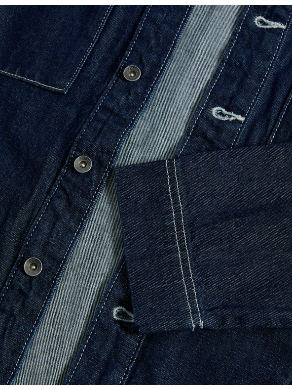 Marks & Spencer Traper košulja od čistog pamuka (6–16 godina) Marks & Spencer mornarsko plava