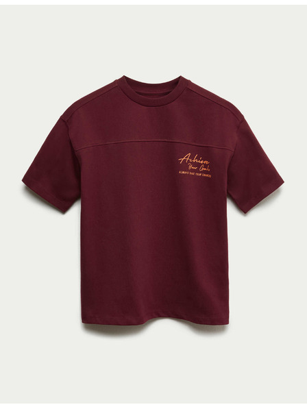 Marks & Spencer Majica Achieve Your Goals od čistog pamuka (6–16 godina) Marks & Spencer crvena