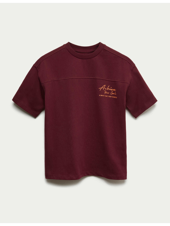 Marks & Spencer Majica Achieve Your Goals od čistog pamuka (6–16 godina) Marks & Spencer crvena