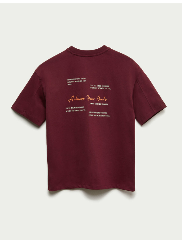 Marks & Spencer Majica Achieve Your Goals od čistog pamuka (6–16 godina) Marks & Spencer crvena