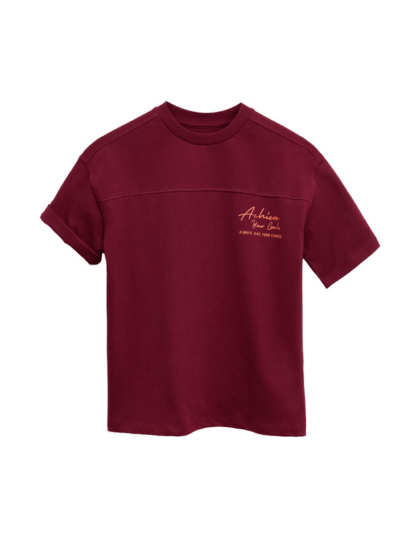 Marks & Spencer Majica Achieve Your Goals od čistog pamuka (6–16 godina) Marks & Spencer crvena