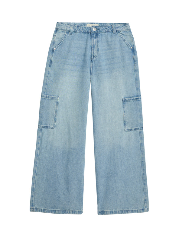 Marks & Spencer Cargo traper hlače širokih nogavica (6–16 godina) Marks & Spencer mornarsko plava