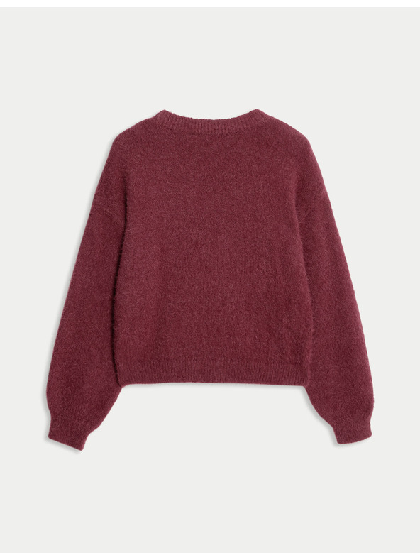Marks & Spencer Jednobojan džemper (6-16 godina) Marks & Spencer crvena
