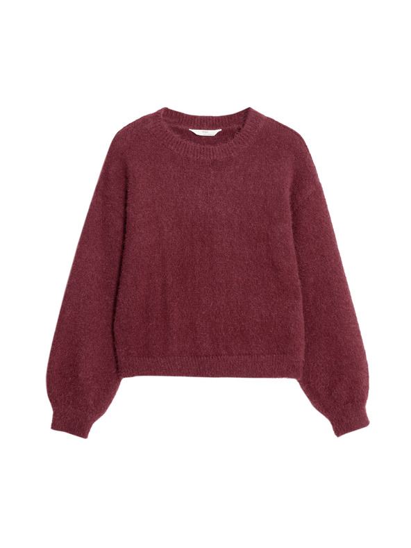 Marks & Spencer Jednobojan džemper (6-16 godina) Marks & Spencer crvena