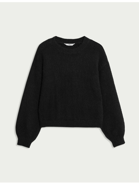 Marks & Spencer Jednobojan džemper (6-16 godina) Marks & Spencer crna