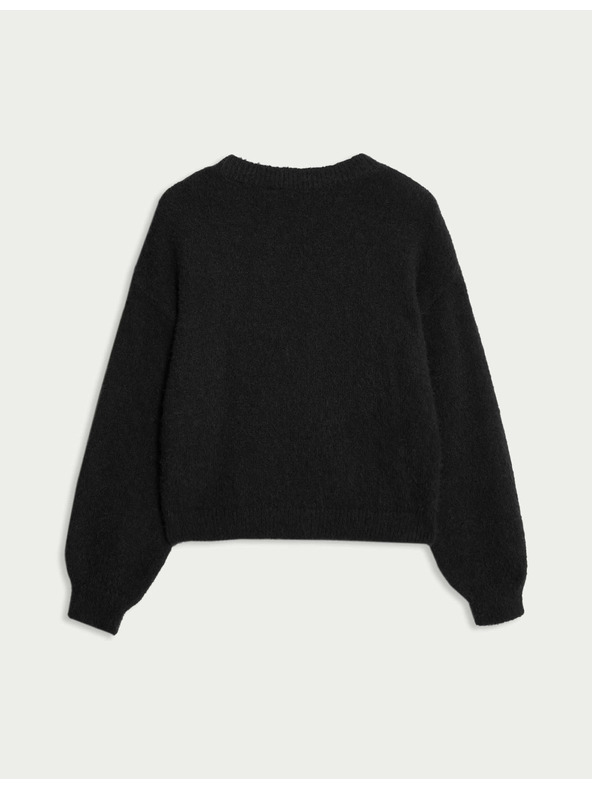 Marks & Spencer Jednobojan džemper (6-16 godina) Marks & Spencer crna