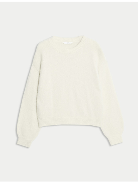 Marks & Spencer Jednobojan džemper (6-16 godina) Marks & Spencer krem