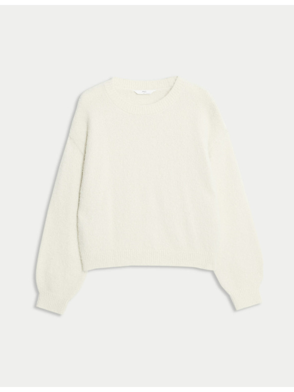 Marks & Spencer Jednobojan džemper (6-16 godina) Marks & Spencer krem