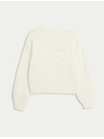 Marks & Spencer Jednobojan džemper (6-16 godina) Marks & Spencer krem