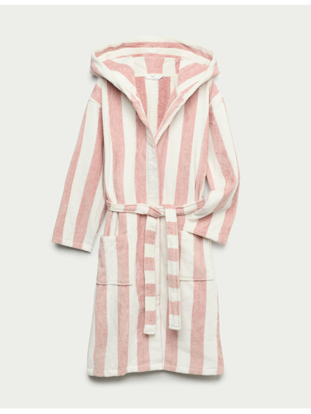 Marks & Spencer Prugasti ogrtač s kapuljačom, od čiste pamučne tkanine (9 mjeseci – 10 godina) Marks & Spencer ružičasta