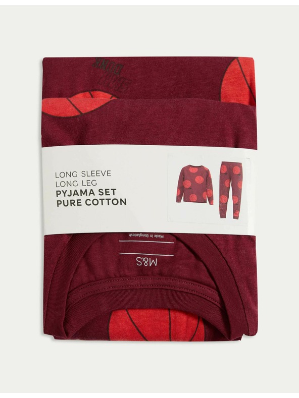 Marks & Spencer Pidžama Basketball, od čiste pamučne tkanine (3–16 godina) Marks & Spencer crvena