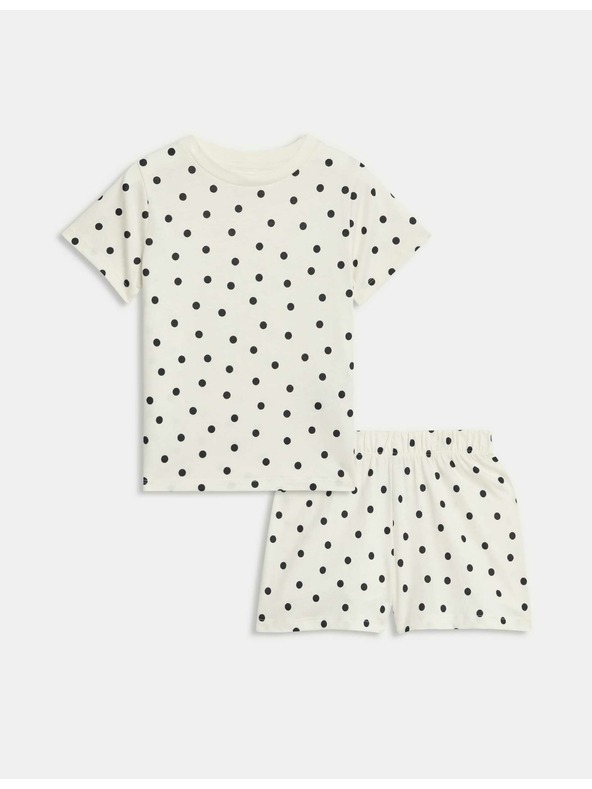 Marks & Spencer Pidžama od čiste pamuke s točkicama (1–16 godina) Marks & Spencer boja kreme