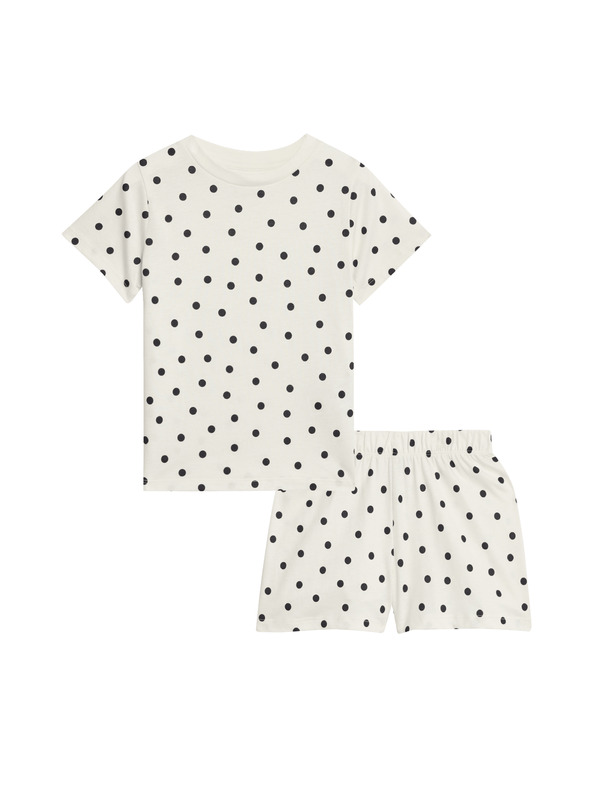 Marks & Spencer Pidžama od čiste pamuke s točkicama (1–16 godina) Marks & Spencer boja kreme