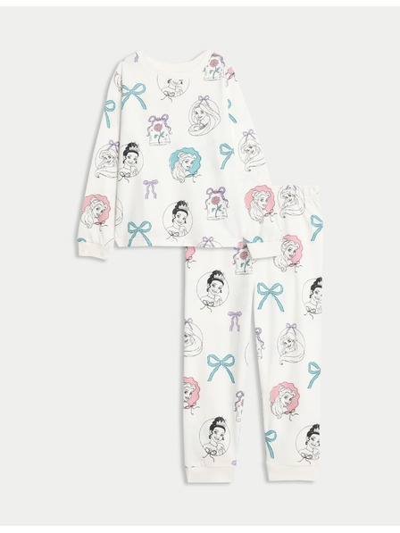 Marks & Spencer Pidžama od čiste pamuke Disney Princess™ (2-8 godina) Marks & Spencer boja kreme
