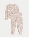 Marks & Spencer Pidžama od čiste pamuke s unicorn printom (12 mjeseci - 8 godina) Marks & Spencer boja kreme