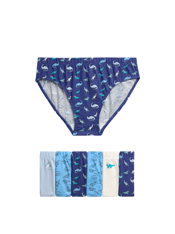 Marks & Spencer Gaćice od čistog pamuka s motivom dinosaura, 7 kom u pakiranju (2–8 godina) Marks & Spencer višebojna