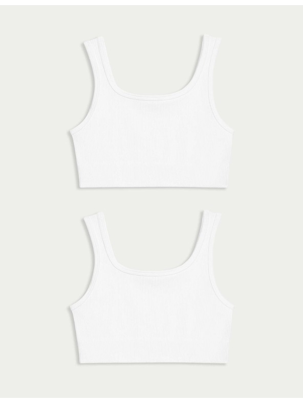 Marks & Spencer Beskavni skraćeni topovi s rebrima i okruglim izrezom (6–16 godina), 2 kom Marks & Spencer bijela