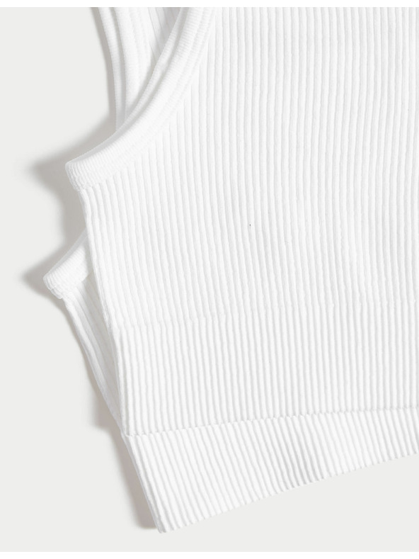 Marks & Spencer Beskavni skraćeni topovi s rebrima i okruglim izrezom (6–16 godina), 2 kom Marks & Spencer bijela