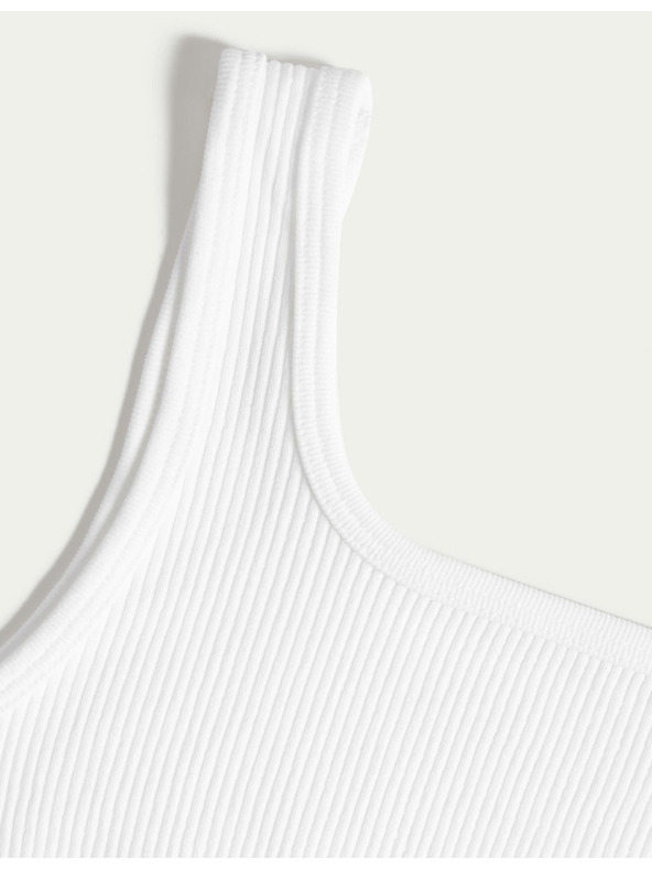 Marks & Spencer Beskavni skraćeni topovi s rebrima i okruglim izrezom (6–16 godina), 2 kom Marks & Spencer bijela