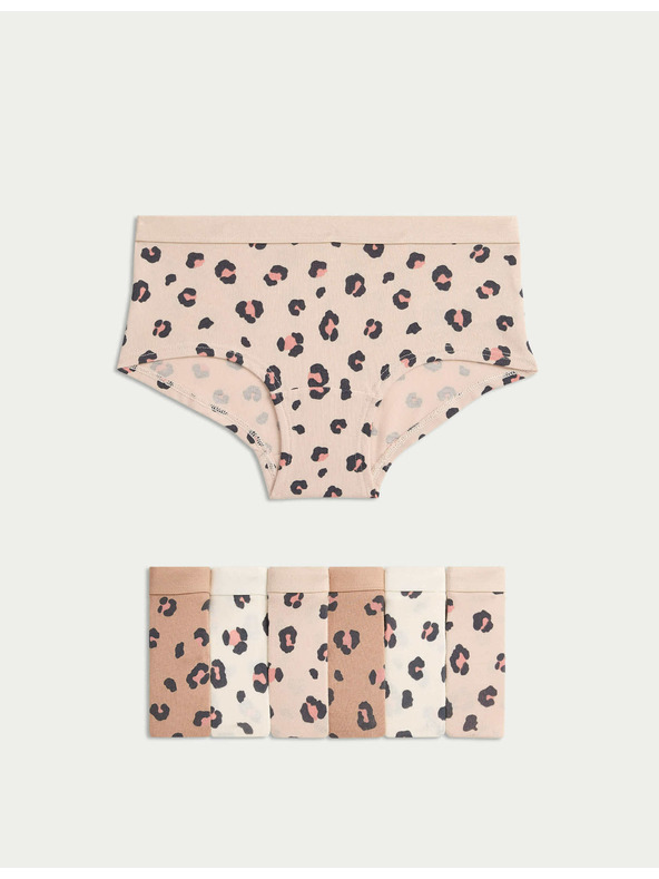 Marks & Spencer Kratke hlačice sa životinjskim printom i visokim udjelom pamuka (5–16 godina), 7 kom Marks & Spencer višebojna