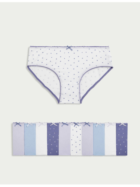 Marks & Spencer Gaćice od pamuka sa stretchom s motivom zvijezde, 10 kom u pakiranju (2–14 godina) Marks & Spencer ljubičasta