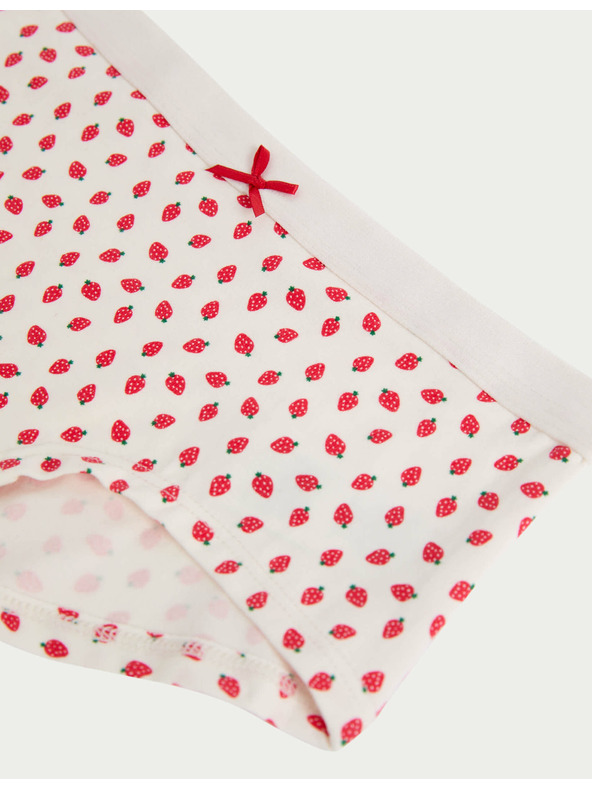 Marks & Spencer Kratke hlače s motivom jagoda i visokim udjelom pamuka, 10 kom (5–16 godina) Marks & Spencer višebojna