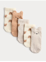 Marks & Spencer Paket od 5 parova dječjih čarapa Spencer Bear s visokim udjelom pamuka (0–3 godine) Marks & Spencer višebojna